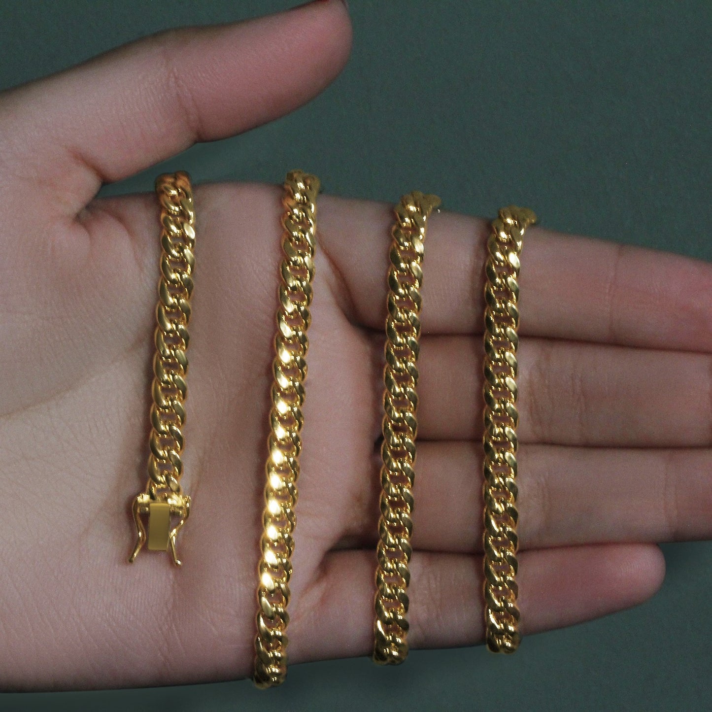 10K Yellow Gold Semi Solid Miami Cuban Chain Necklace (5.00mm) – True Pure Gold