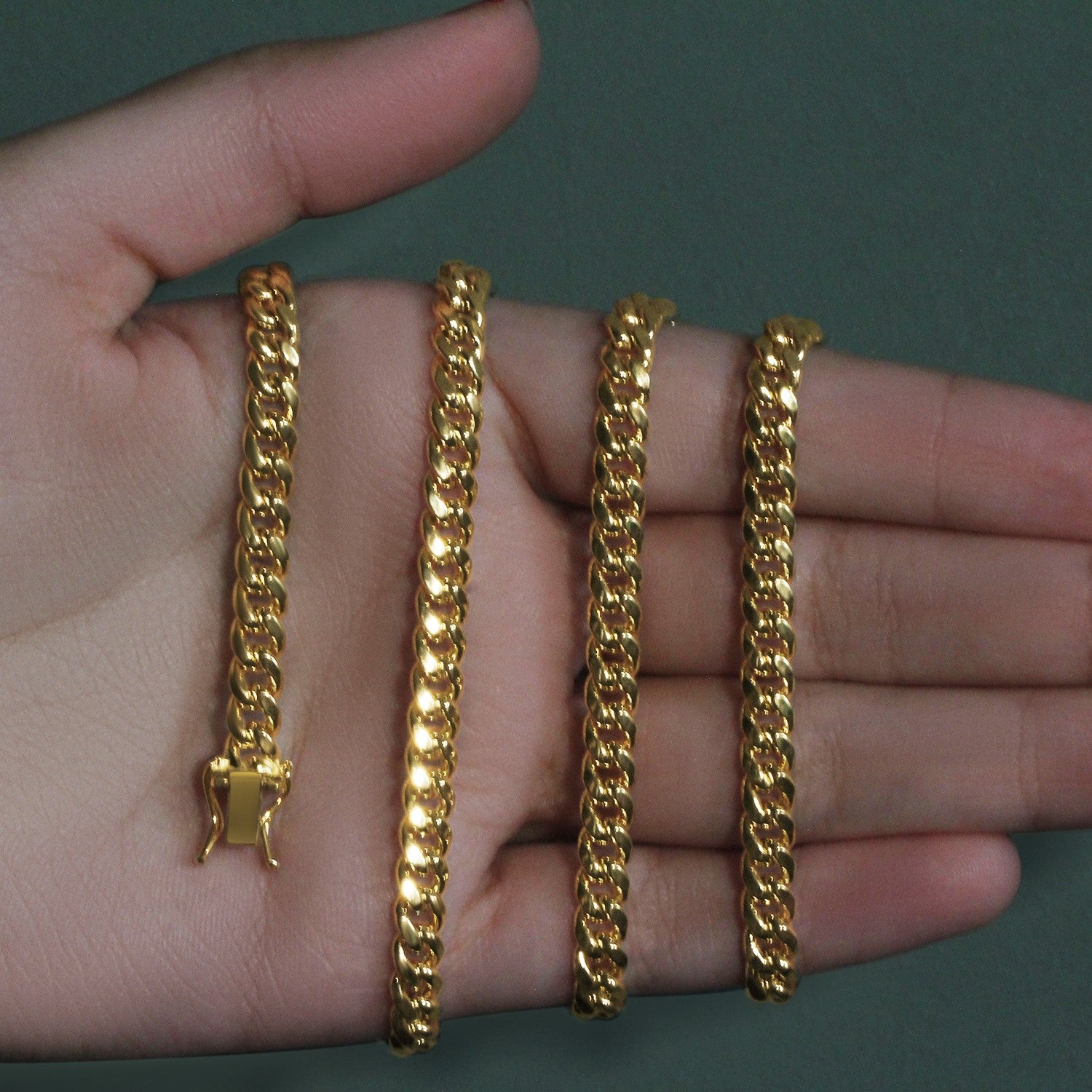 10K Yellow Gold Semi Solid Miami Cuban Chain Necklace (5.00mm) – True Pure Gold