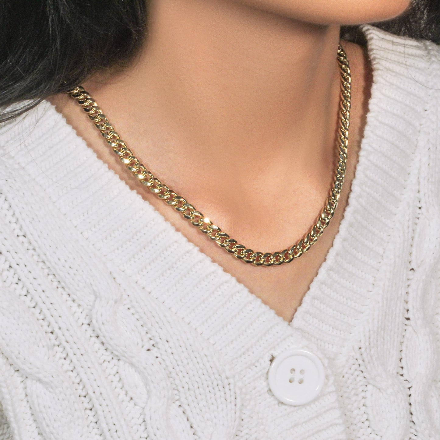 10K Yellow Gold Semi Solid Miami Cuban Chain Necklace (6.60mm) – True Pure Gold