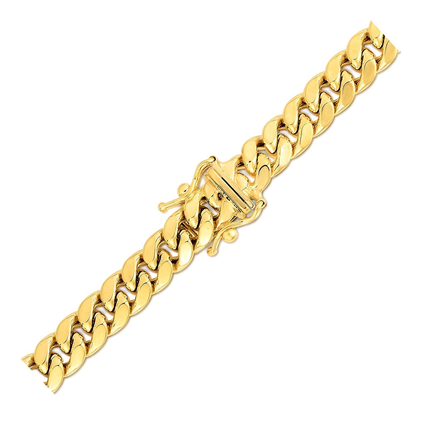 10K Yellow Gold Semi Solid Miami Cuban Chain Necklace (6.60mm) – True Pure Gold