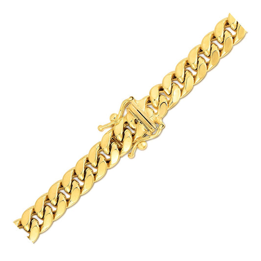 10K Yellow Gold Semi Solid Miami Cuban Chain Necklace (6.60mm) – True Pure Gold