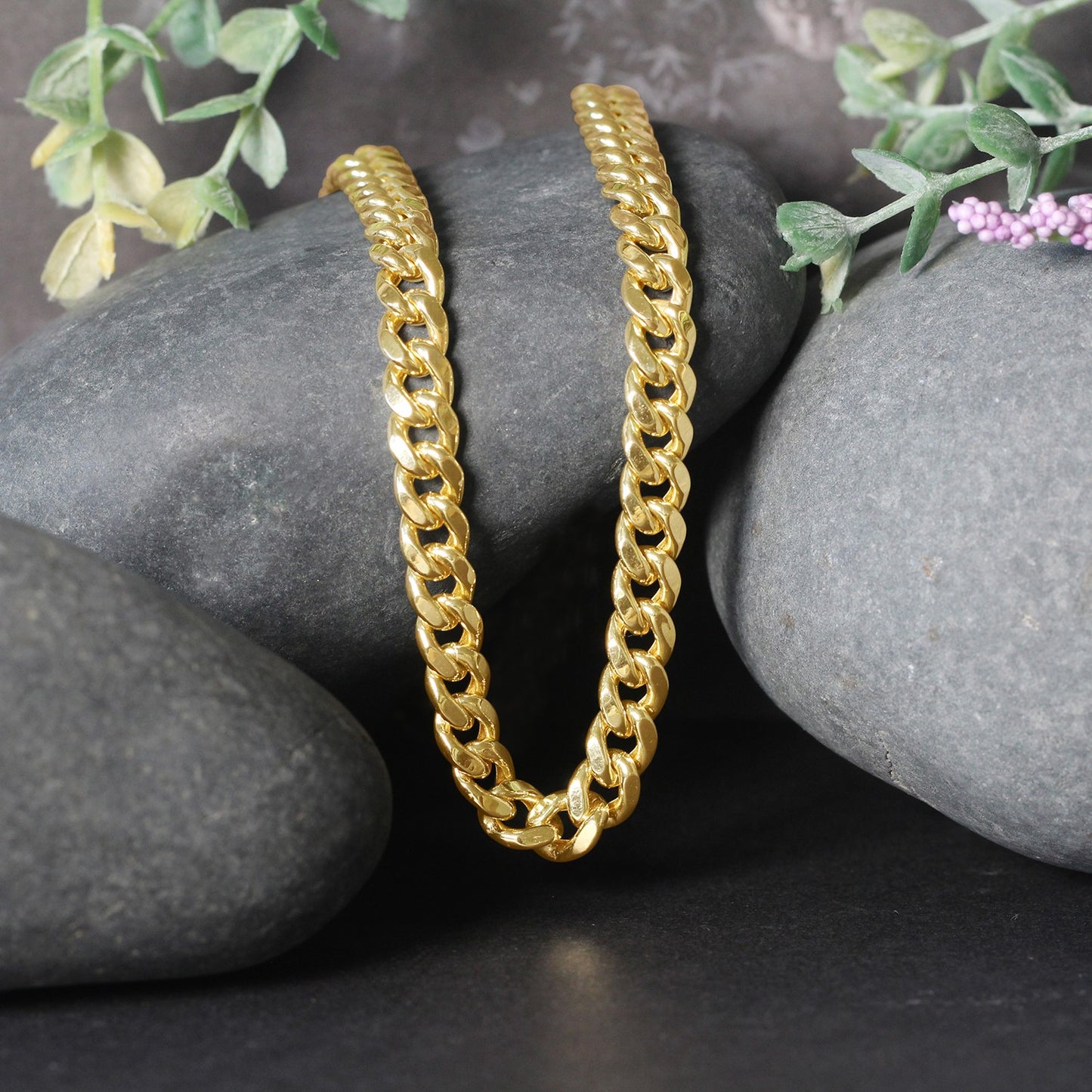 10K Yellow Gold Semi Solid Miami Cuban Chain Necklace (6.60mm) – True Pure Gold
