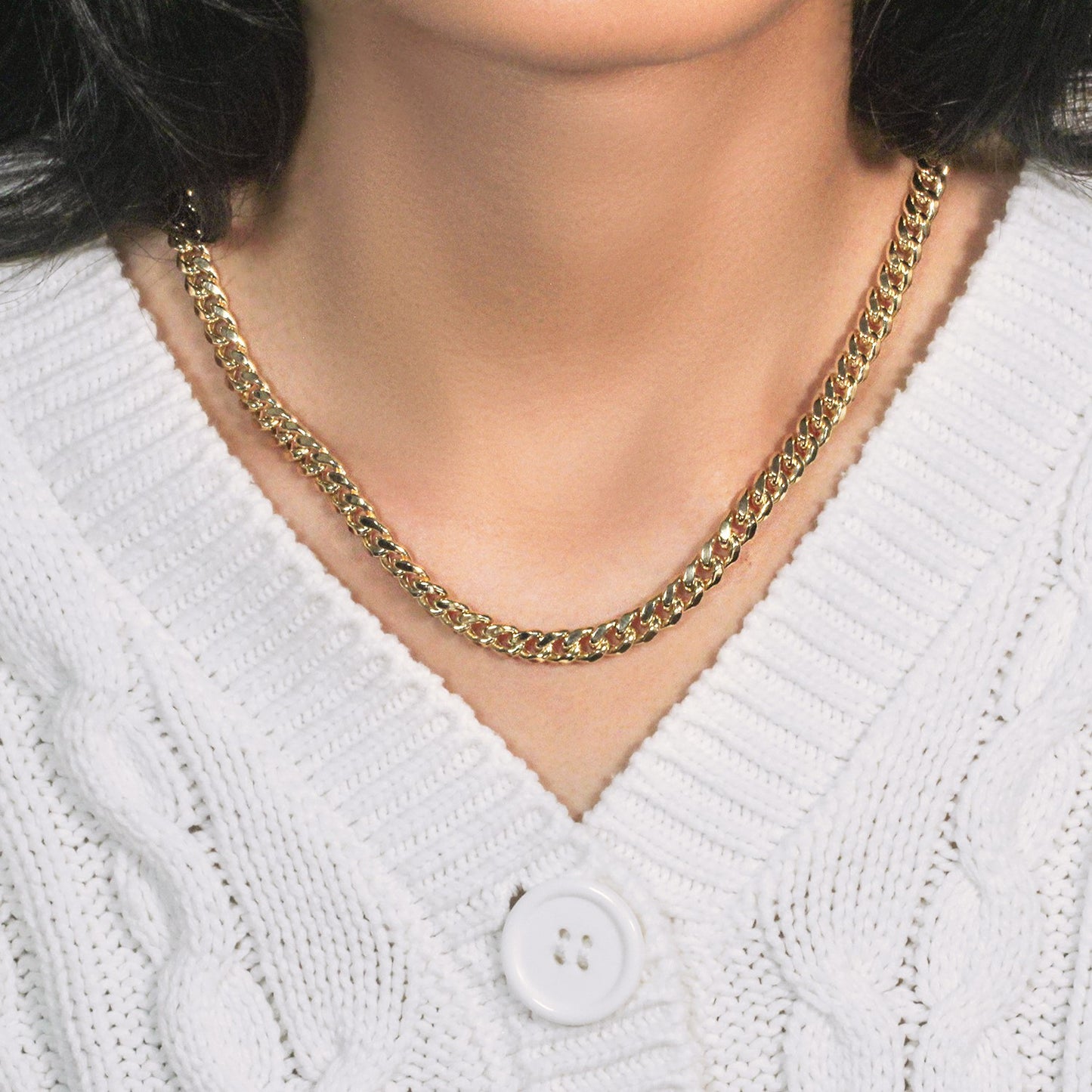 10K Yellow Gold Semi Solid Miami Cuban Chain Necklace (6.60mm) – True Pure Gold