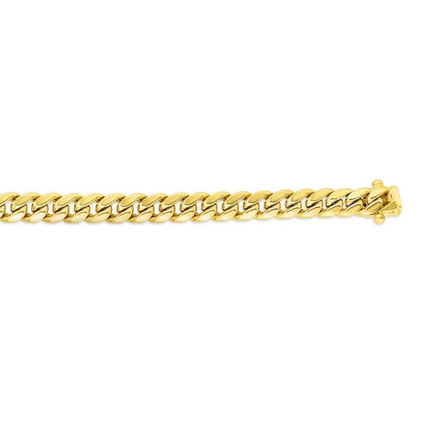 14K Yellow Gold Semi Solid Miami Cuban Chain Necklace (6.10mm) – True Pure Gold