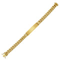 14K Yellow Gold Lite Cuban ID Bracelet (9.10mm) – True Pure Gold