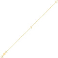 14K Yellow Gold Women's Mini Initial J Bracelet – 7 Inches – 14K Gold