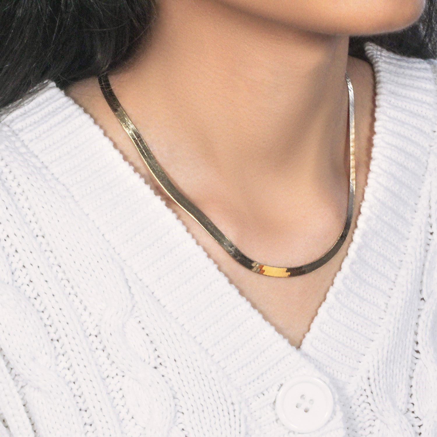 10K Yellow Gold Imperial Herringbone Chain 5.00mm | Bold Solid Gold