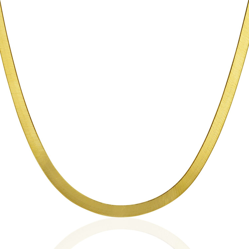 10K Yellow Gold Imperial Herringbone Chain 5.00mm | Bold Solid Gold