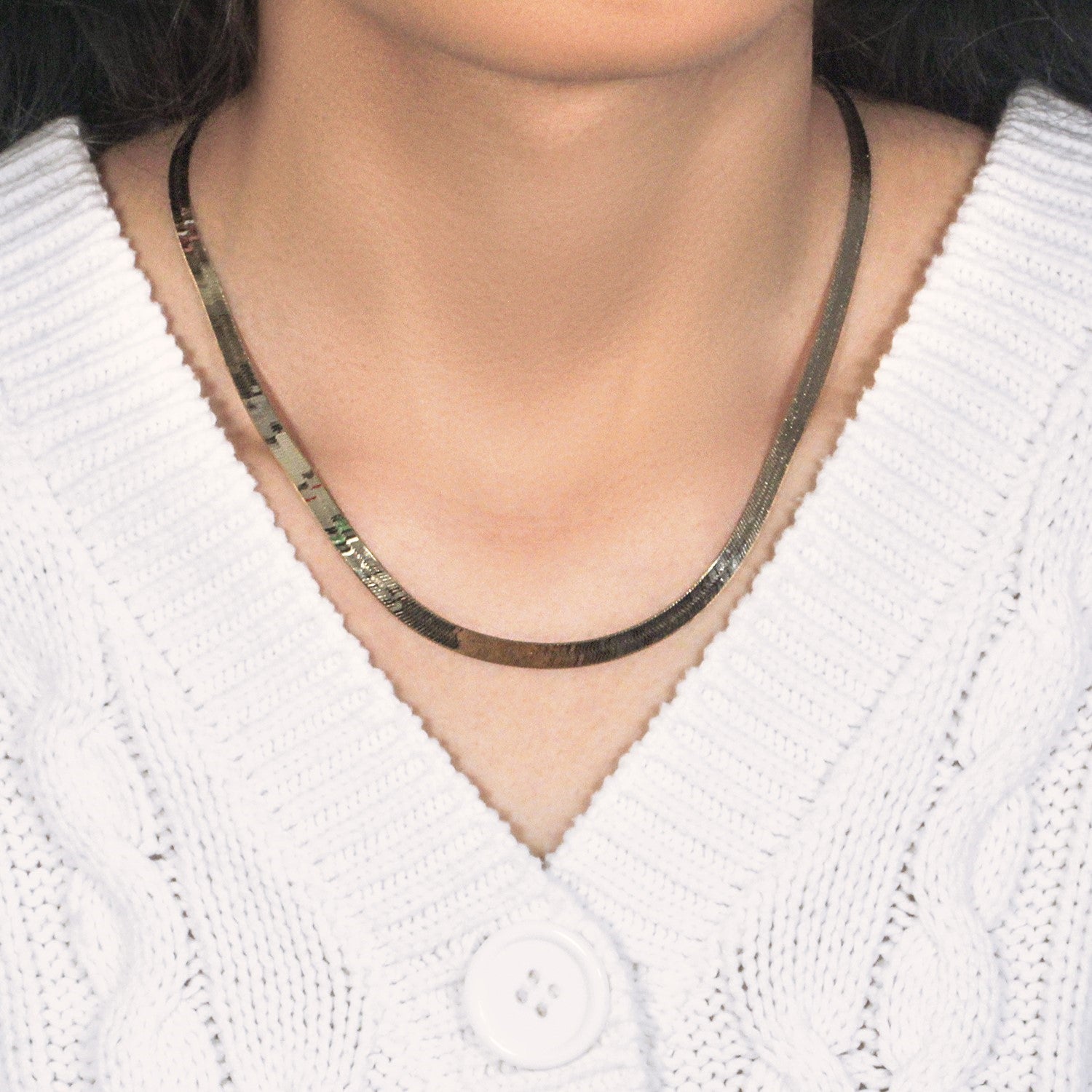 10K Yellow Gold Imperial Herringbone Chain 5.00mm | Bold Solid Gold