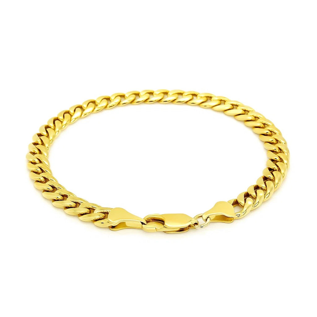 10K Yellow Gold Light Miami Cuban Bracelet (7.00mm) – True Pure Gold