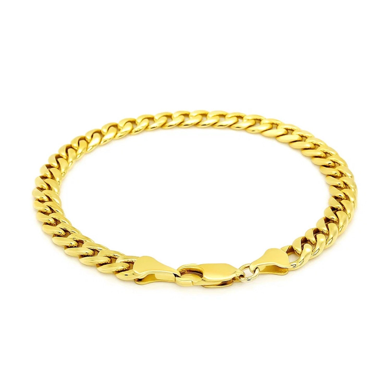 10K Yellow Gold Light Miami Cuban Bracelet (7.00mm) – True Pure Gold