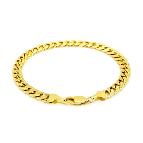 10K Yellow Gold Light Miami Cuban Bracelet (7.00mm) – True Pure Gold