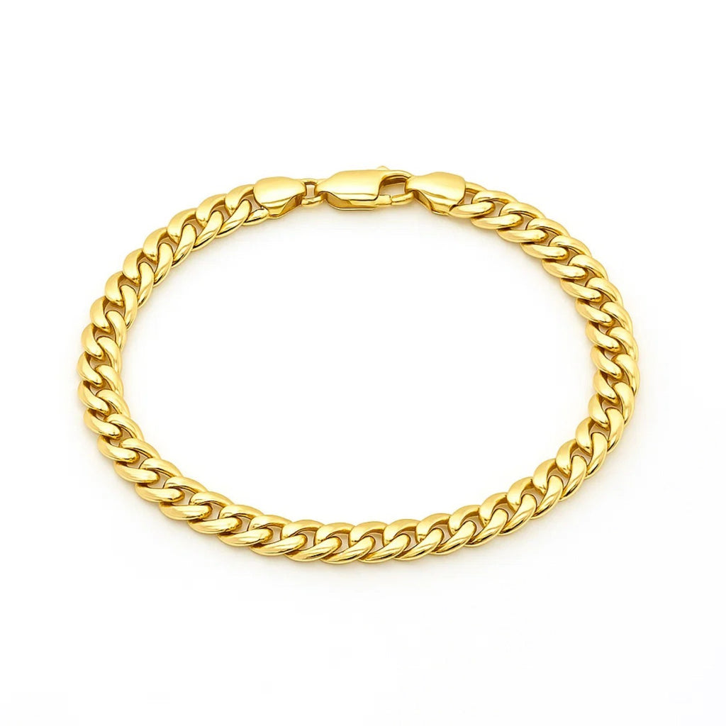 10K Yellow Gold Light Miami Cuban Bracelet (7.00mm) – True Pure Gold