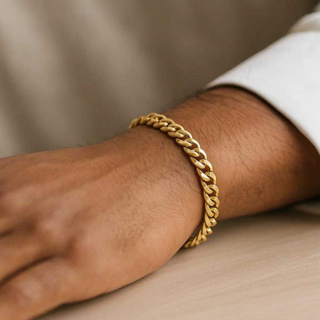 10K Yellow Gold Light Miami Cuban Bracelet (7.00mm) – True Pure Gold