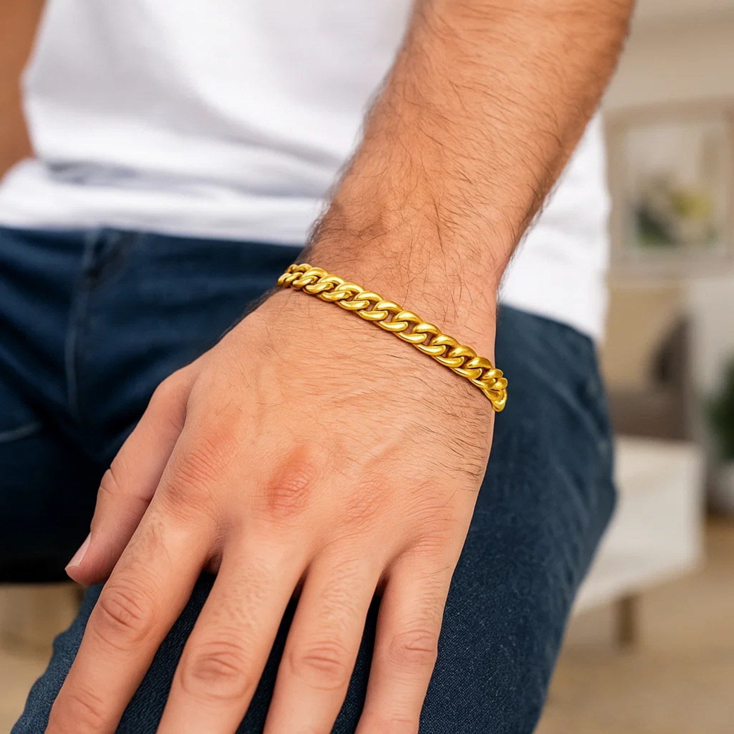10K Yellow Gold Light Miami Cuban Bracelet (7.00mm) – True Pure Gold