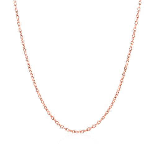 14k Rose Gold Round Cable Link Chain (1.50 mm)