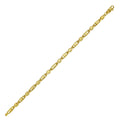 14K Yellow Gold Square Byzantine Chain Bracelet (2.00mm)