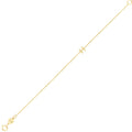 14K Yellow Gold Women's Mini Initial H Bracelet – 7 Inches – 14K Gold