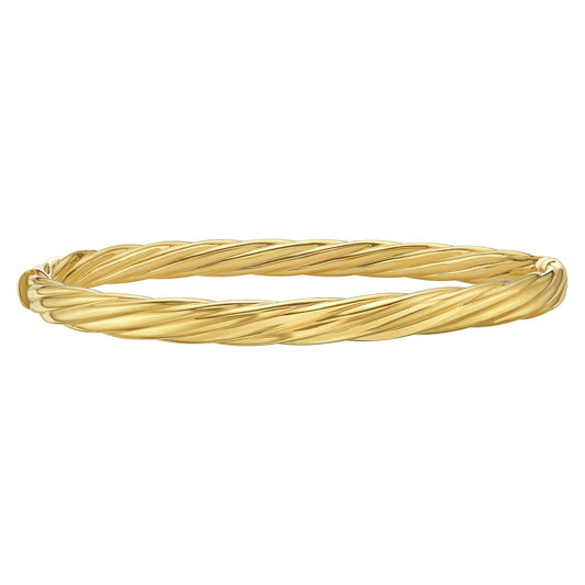 14k Yellow Gold Twist Bangle (5.30 mm)