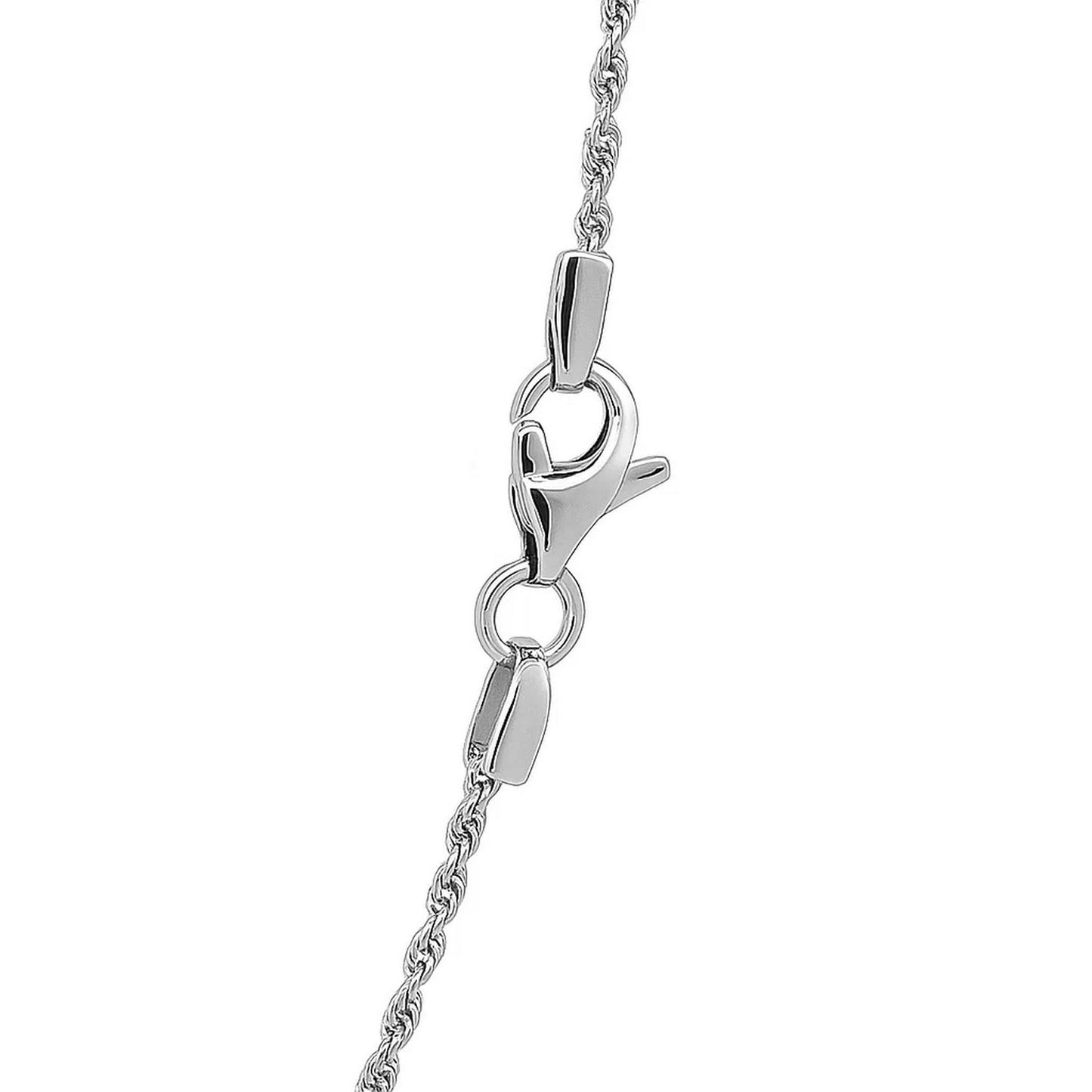 10K White Gold Solid Diamond Cut Rope Chain (1.40mm)