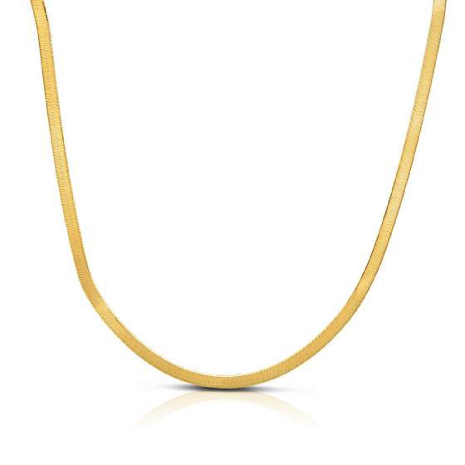 14K Yellow Gold Super Flex Herringbone Chain 1.50mm | Delicate Solid Gold
