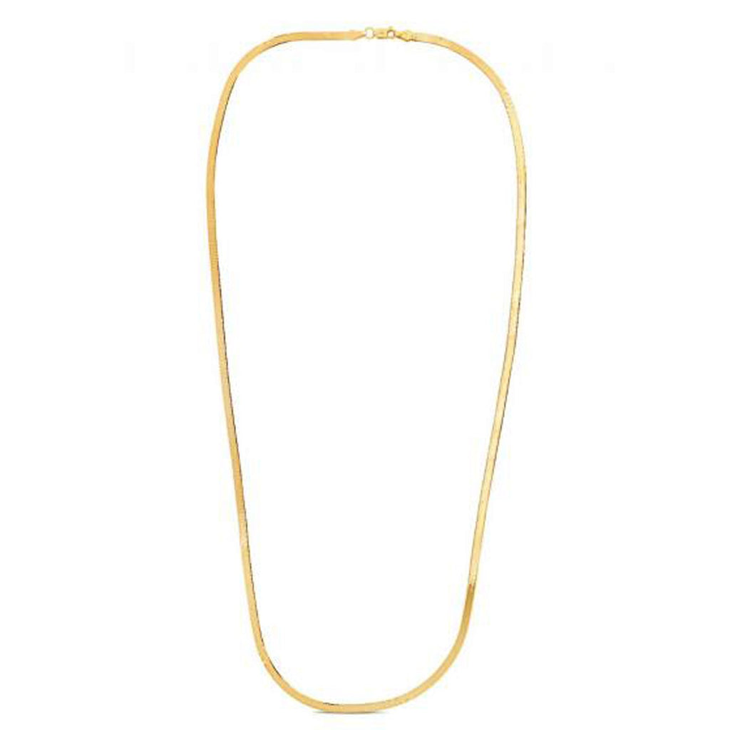14K Yellow Gold Super Flex Herringbone Chain 1.50mm | Delicate Solid Gold
