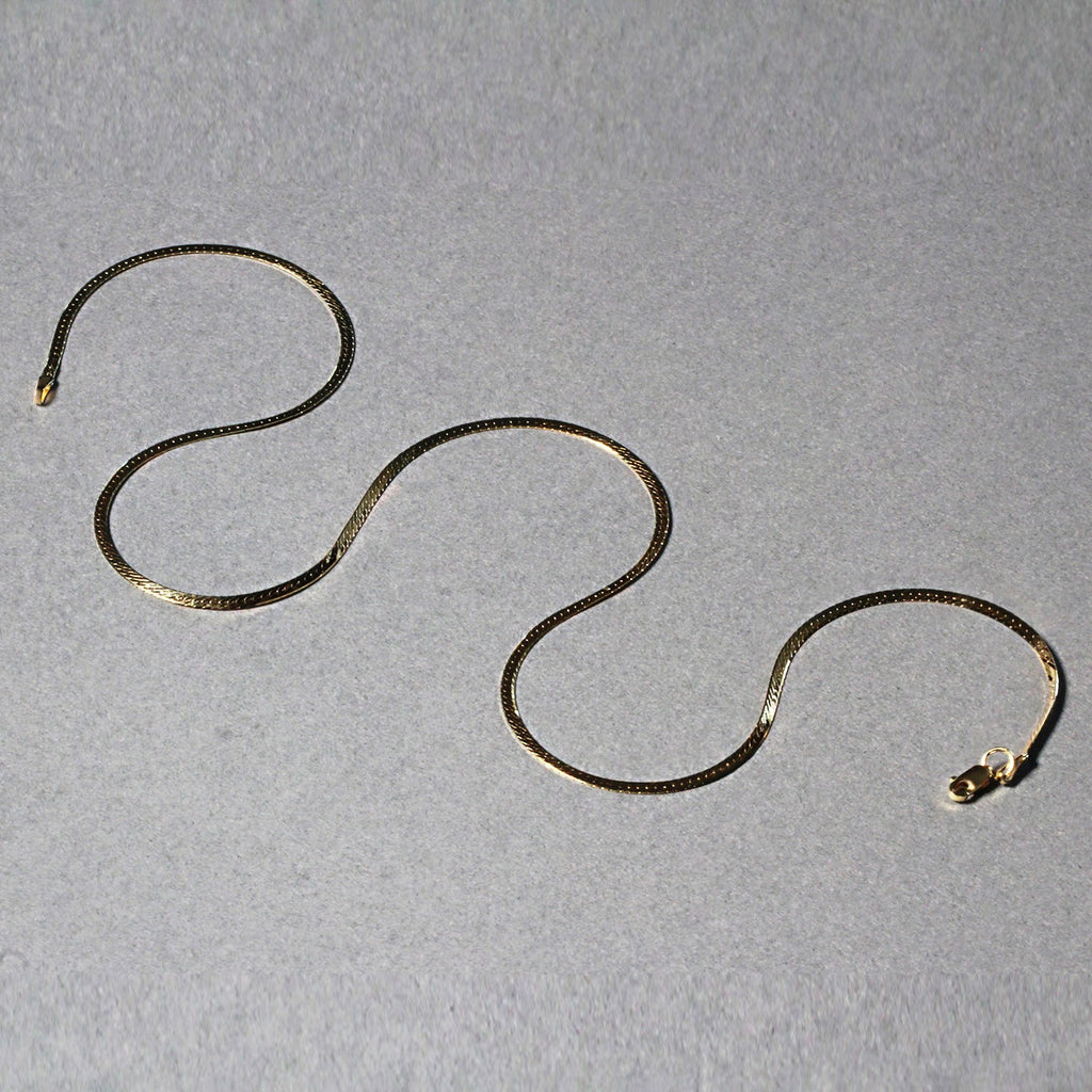 14K Yellow Gold Super Flex Herringbone Chain 1.50mm | Delicate Solid Gold