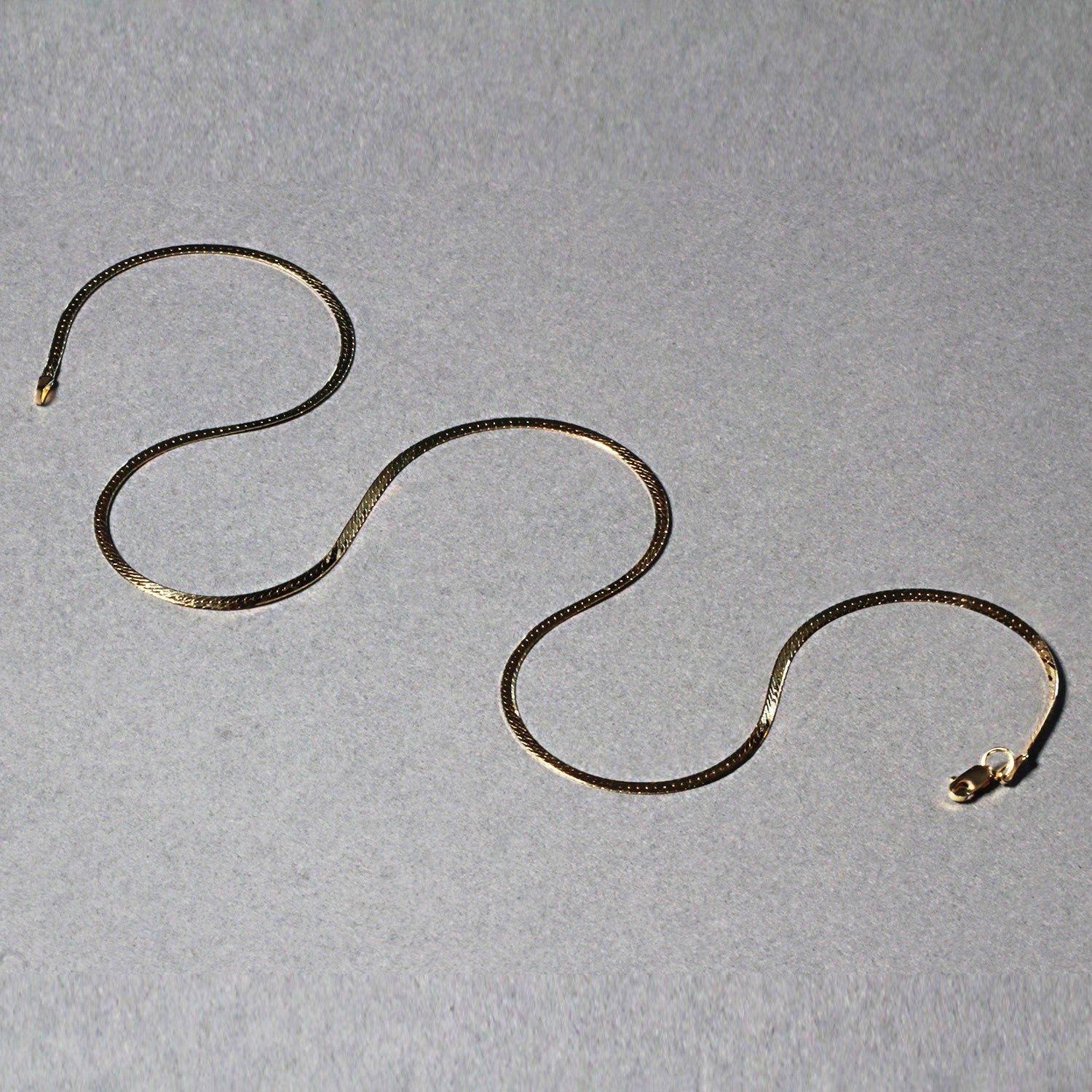 14K Yellow Gold Super Flex Herringbone Chain 1.50mm | Delicate Solid Gold
