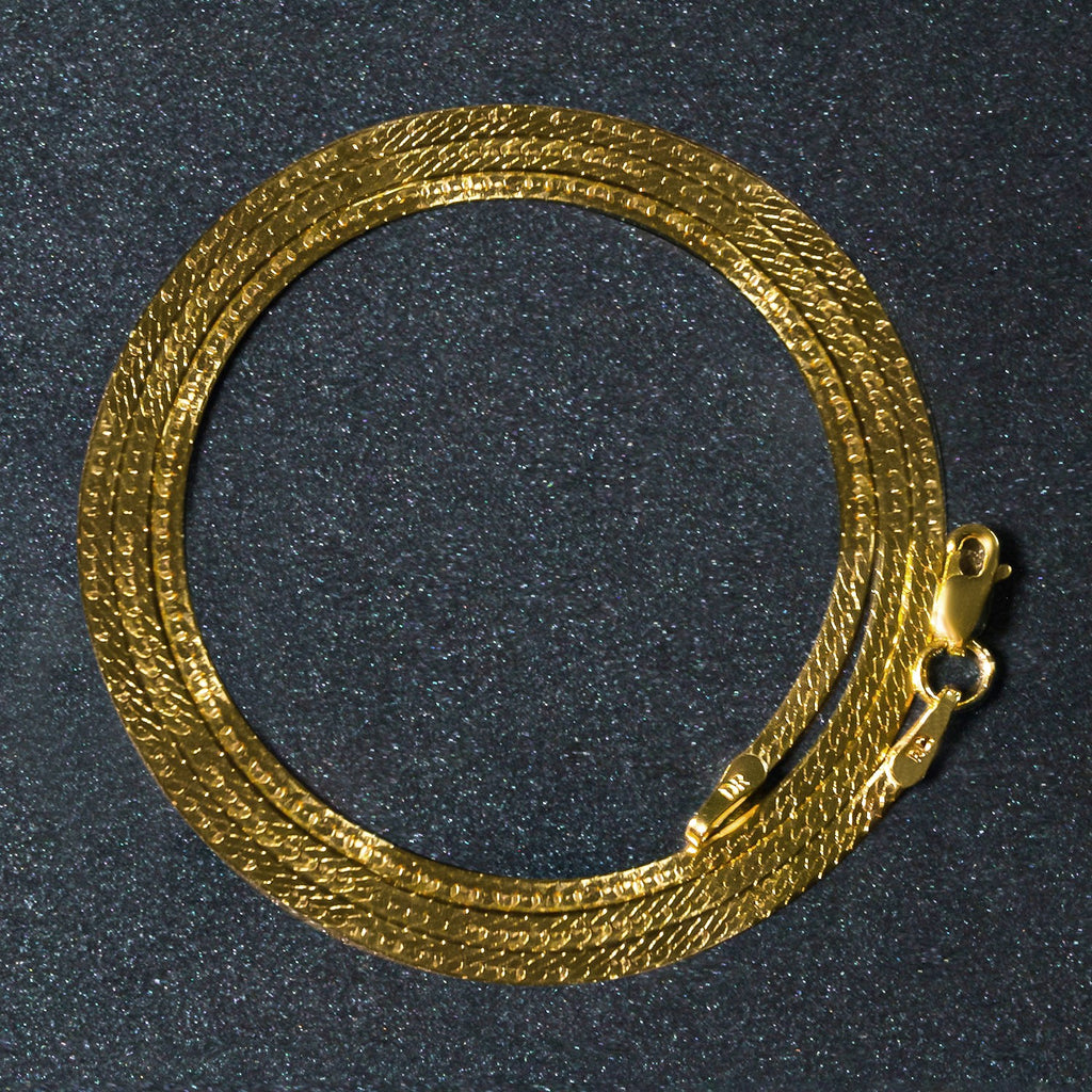 14K Yellow Gold Super Flex Herringbone Chain 1.50mm | Delicate Solid Gold