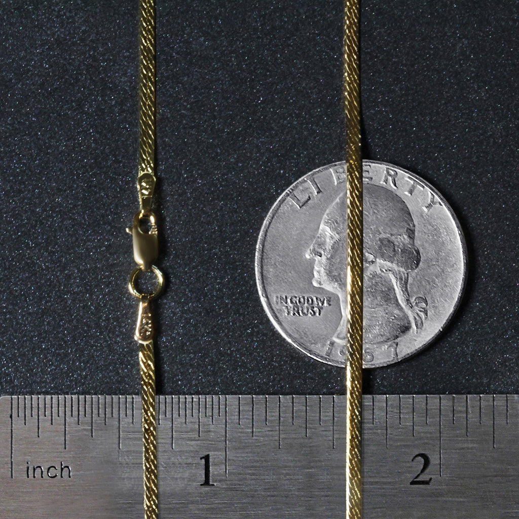 14K Yellow Gold Super Flex Herringbone Chain 1.50mm | Delicate Solid Gold