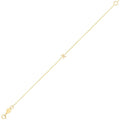 14K Yellow Gold Women's Mini Initial X Bracelet – 7 Inches – 14K Gold
