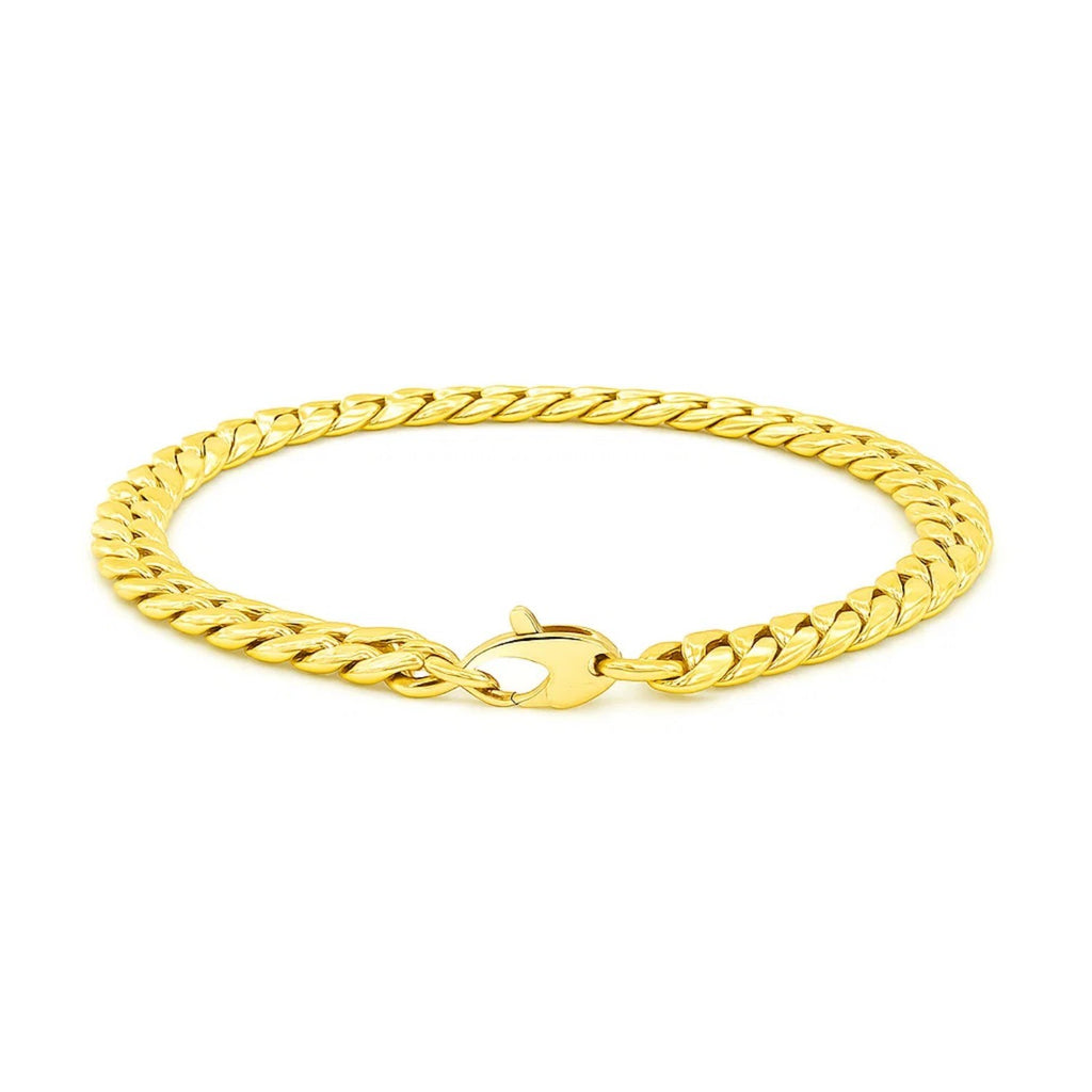 14K Yellow Gold Cuban Link Bracelet (5.90mm) – True Pure Gold