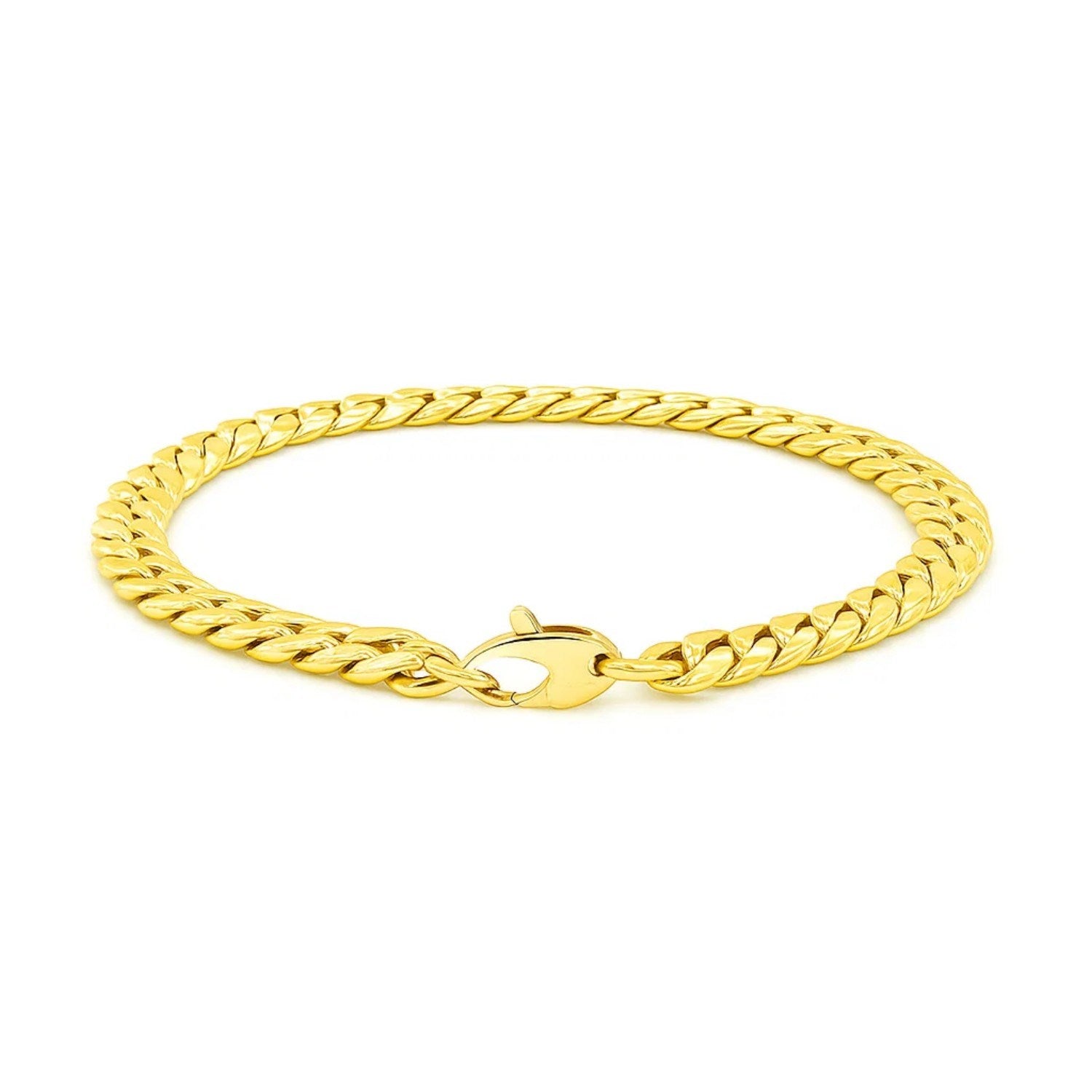 14K Yellow Gold Cuban Link Bracelet (5.90mm) – True Pure Gold