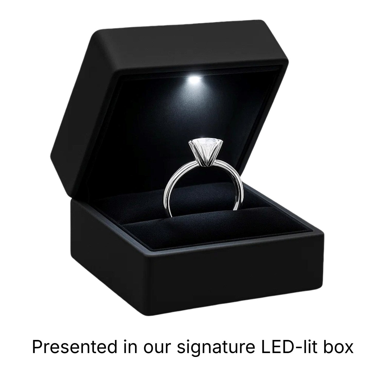 3 Carat Radiant Lab Grown IGI G/VS1 Diamond Solitaire Ring in 14K White Gold