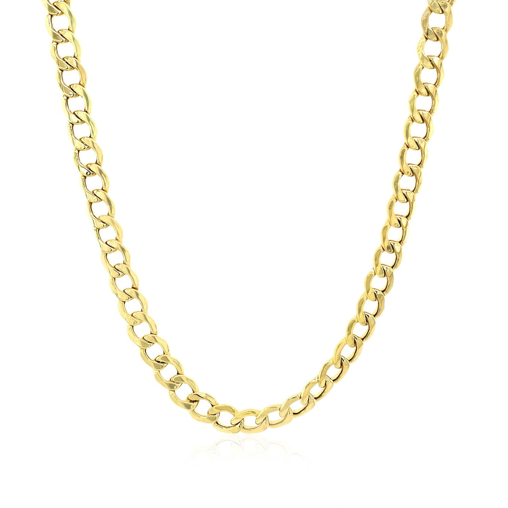 10k Yellow Gold Solid Curb Chain (4.40 mm)