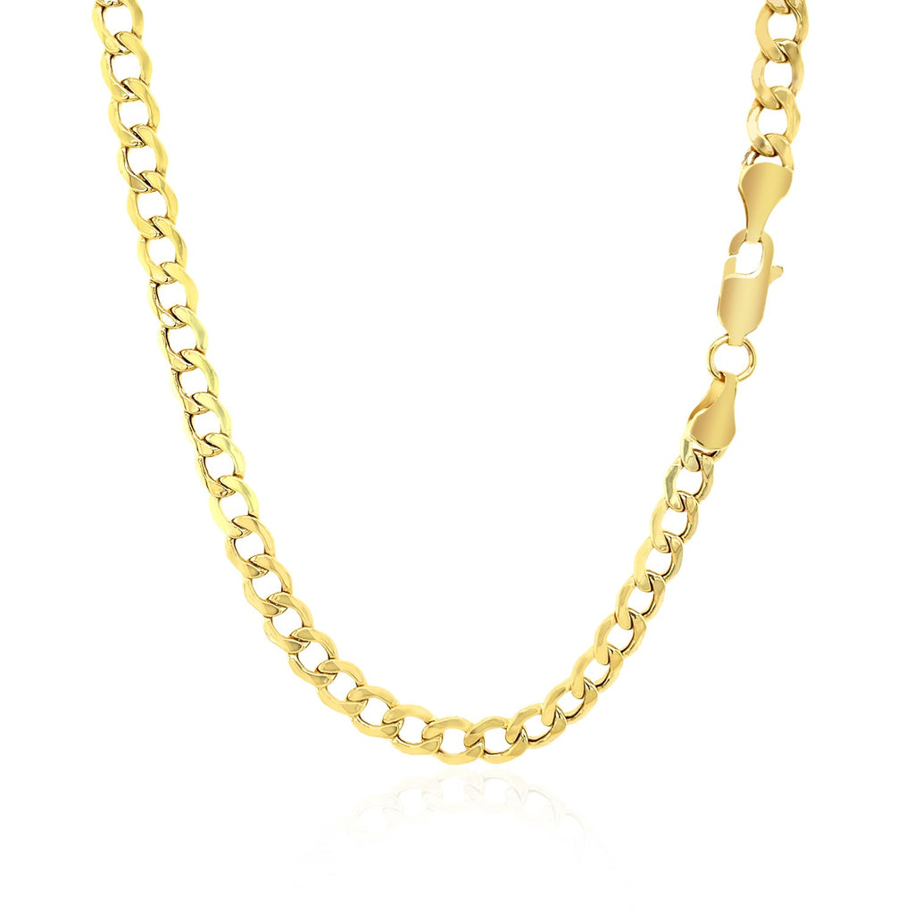 10k Yellow Gold Solid Curb Chain (4.40 mm)