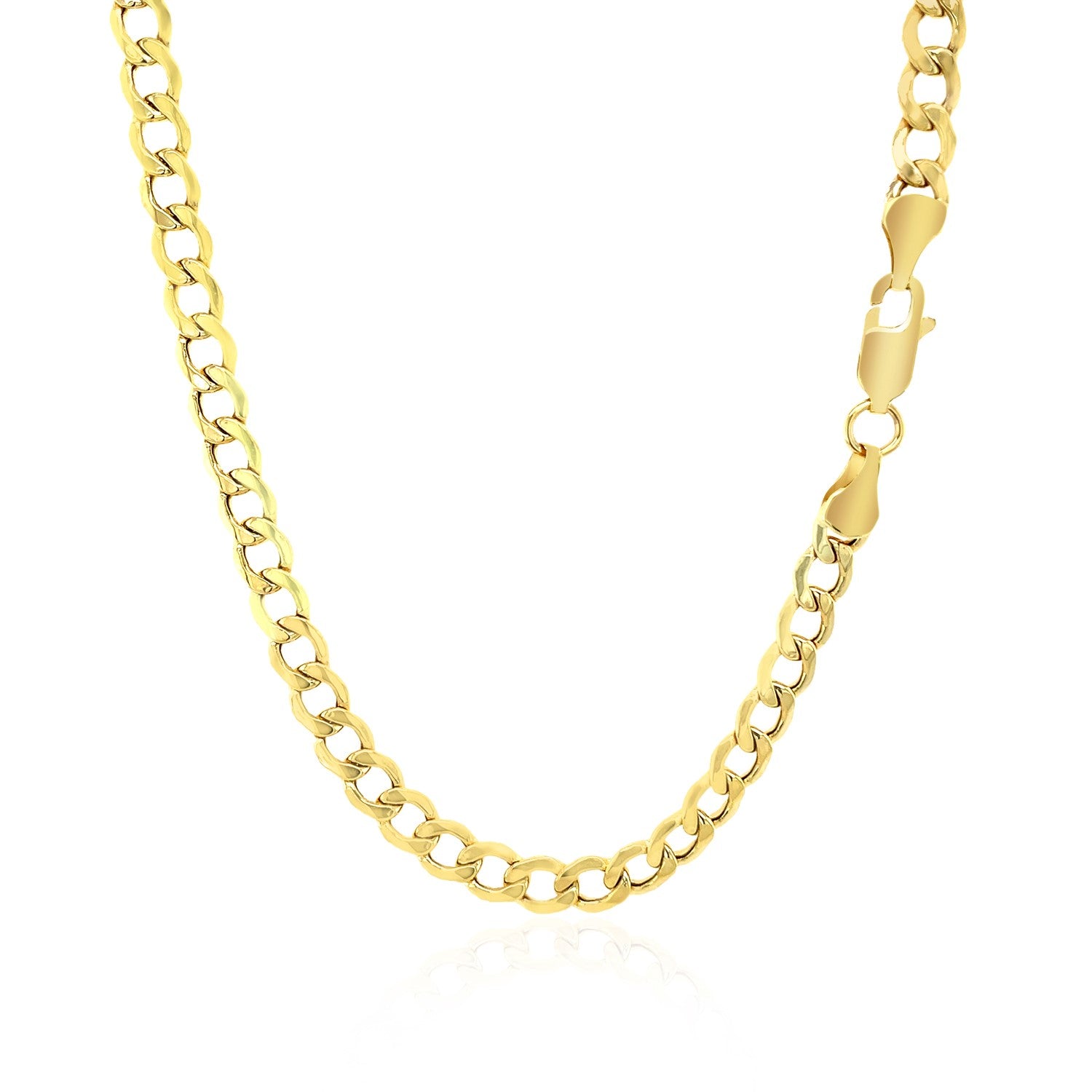 10k Yellow Gold Solid Curb Chain (4.40 mm)
