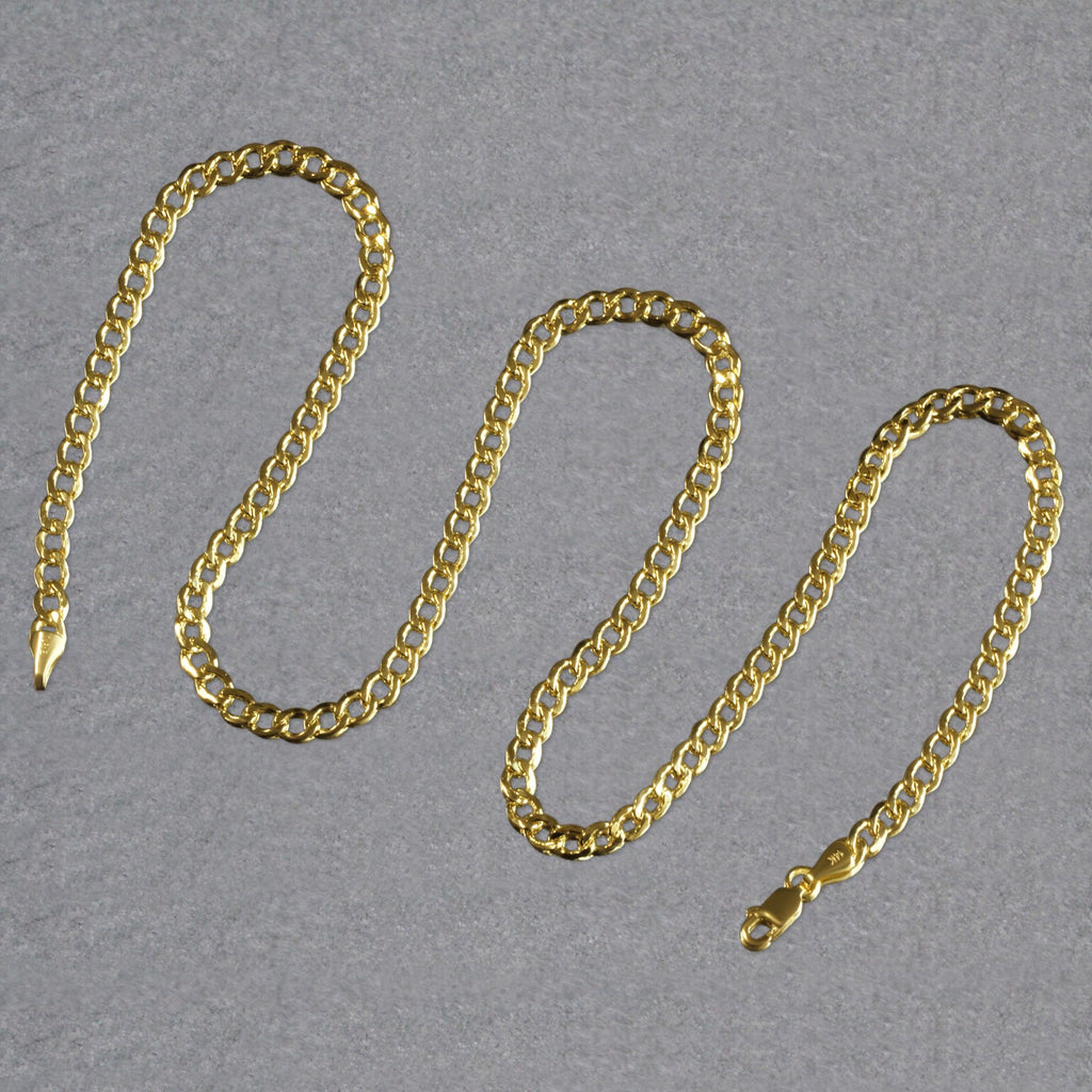 10k Yellow Gold Solid Curb Chain (4.40 mm)