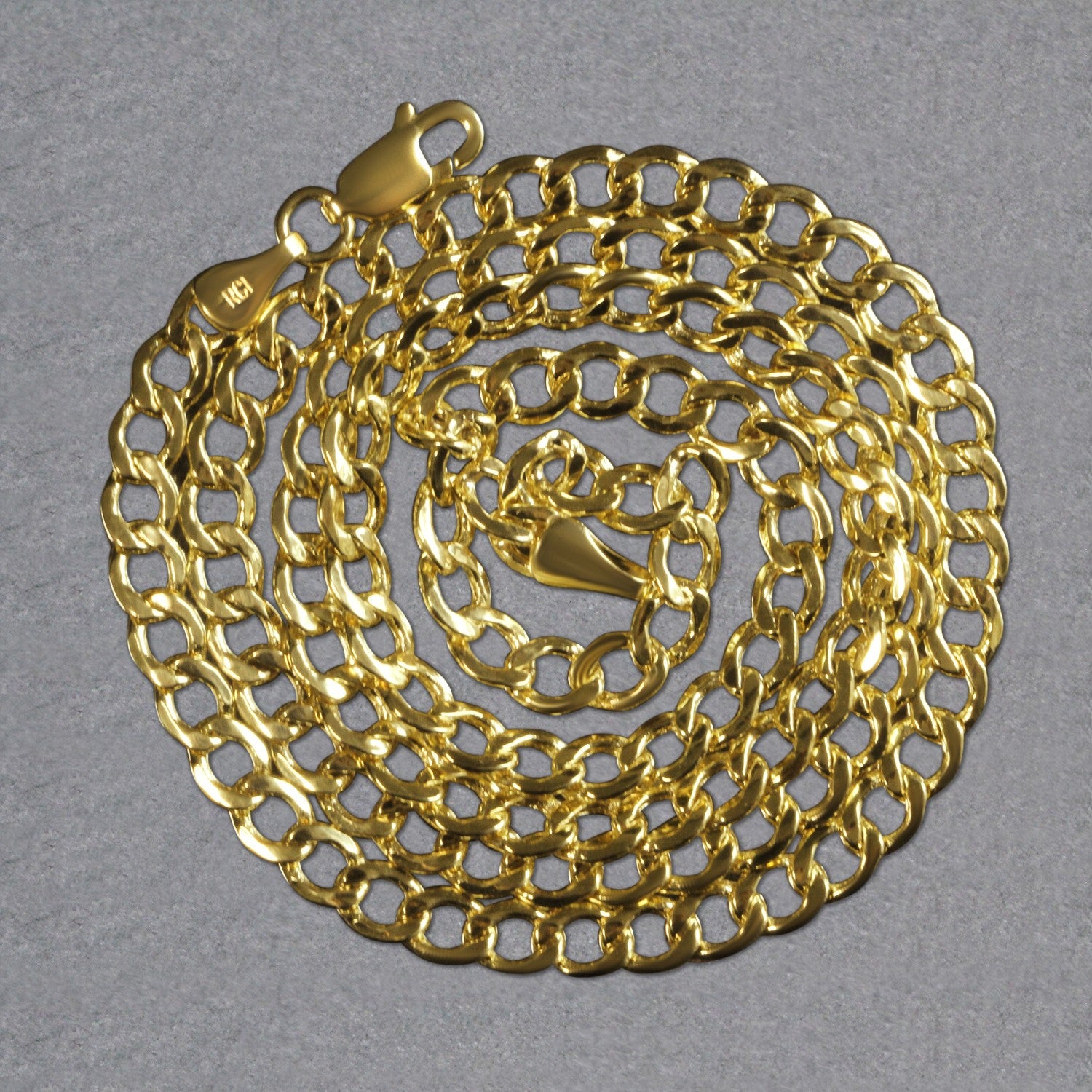 10k Yellow Gold Solid Curb Chain (4.40 mm)