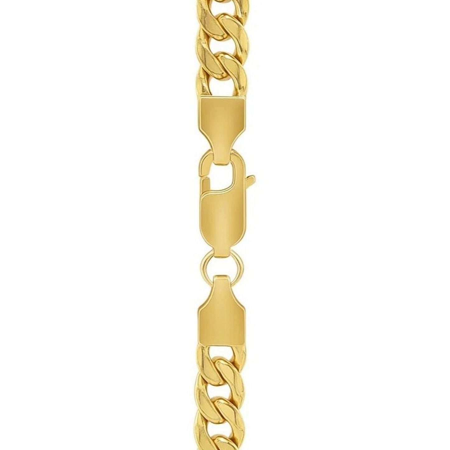 14K Yellow Gold Semi Solid Miami Cuban Chain Necklace (5.50mm) – True Pure Gold