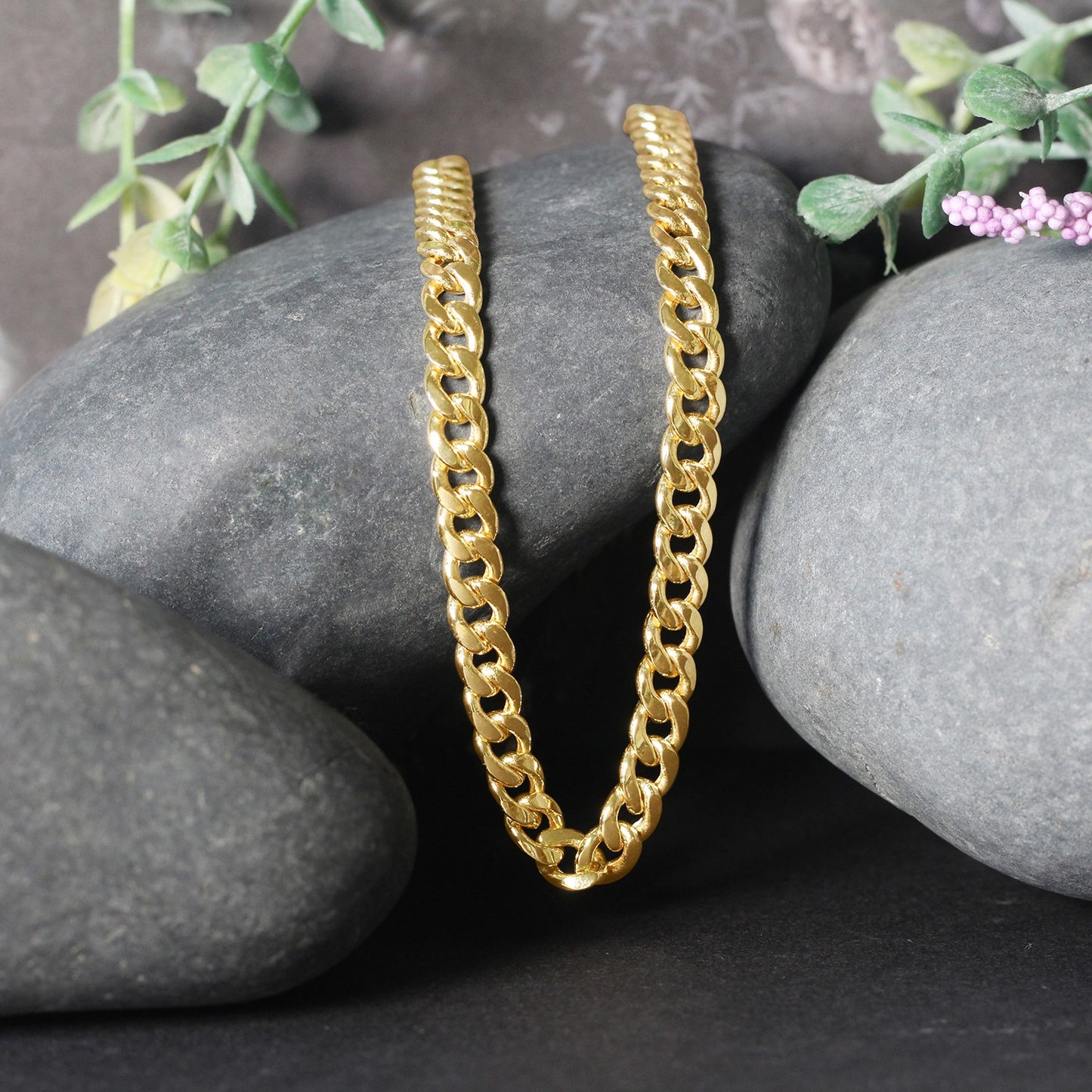 14K Yellow Gold Semi Solid Miami Cuban Chain Necklace (5.50mm) – True Pure Gold