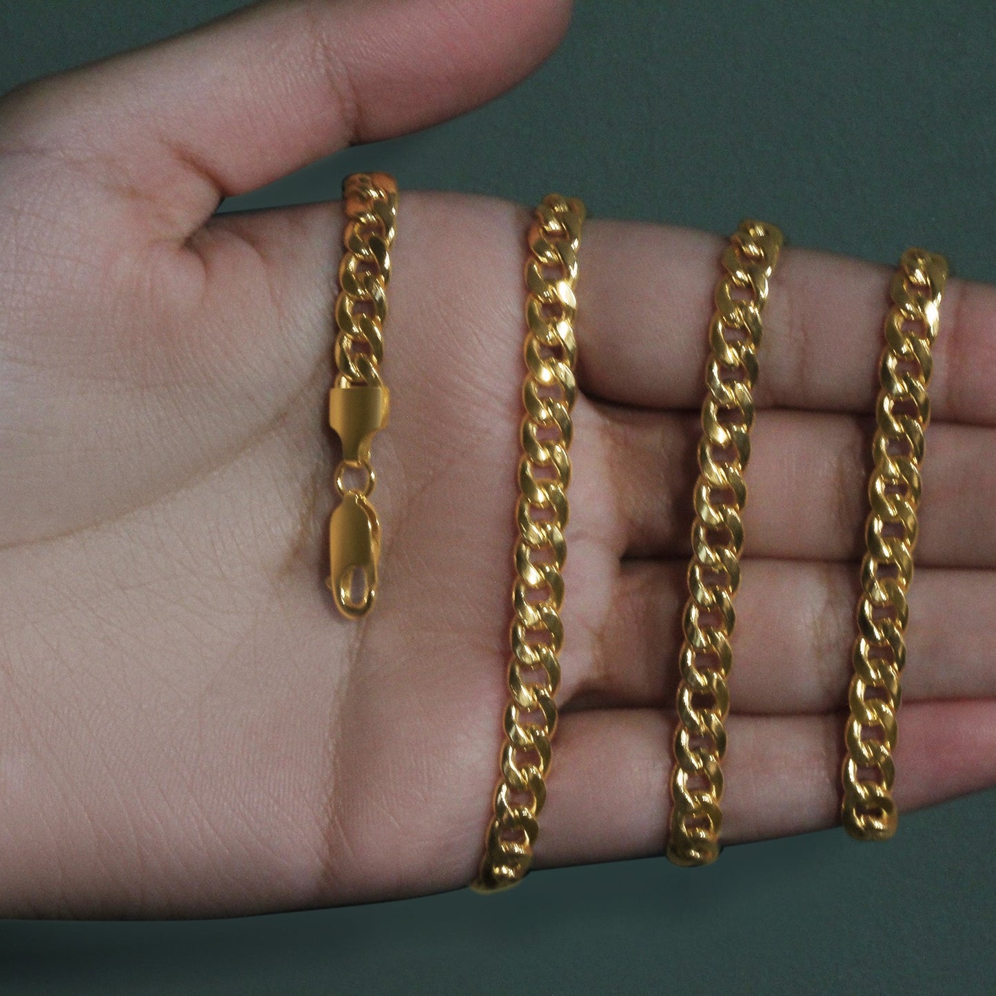 14K Yellow Gold Semi Solid Miami Cuban Chain Necklace (5.50mm) – True Pure Gold