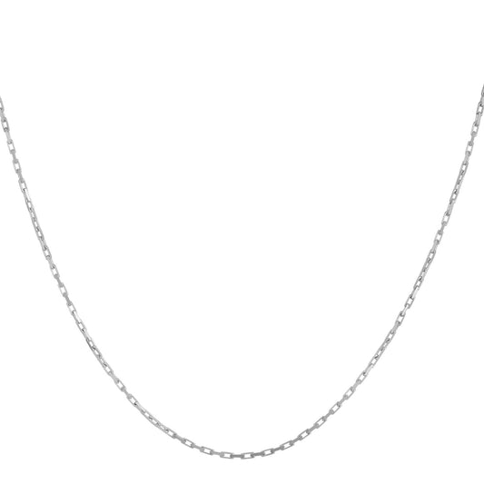 14K White Gold French Cable Chain Necklace (1.30mm) – True Pure Gold