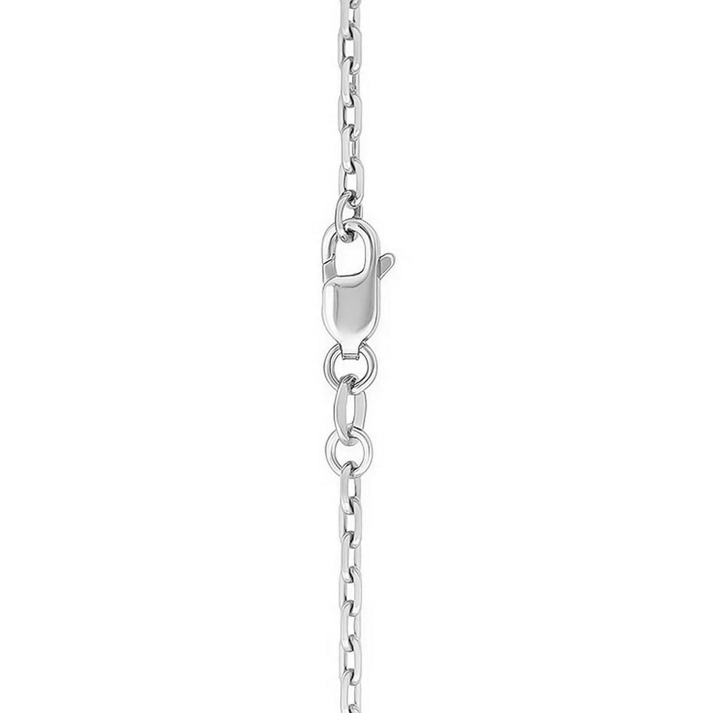 14K White Gold French Cable Chain Necklace (1.30 mm)