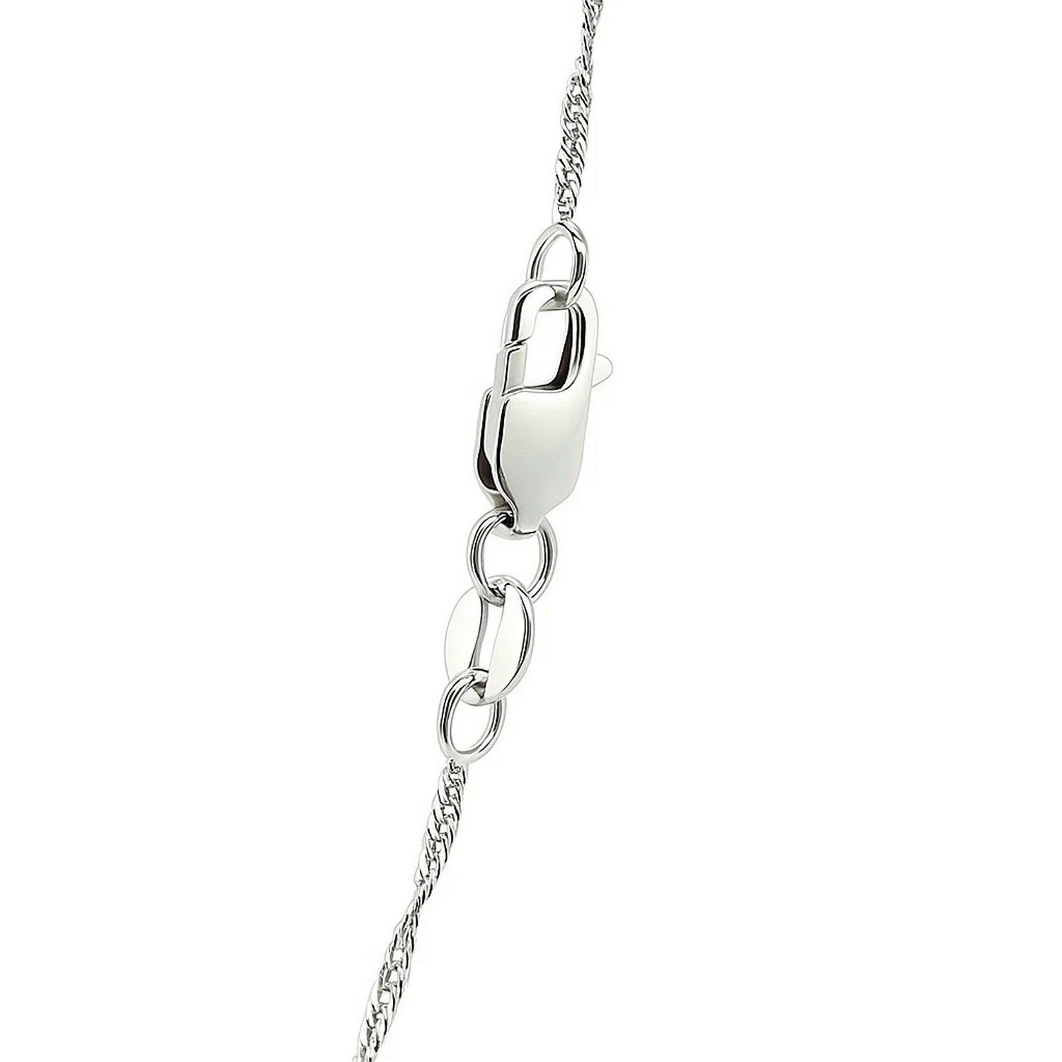 14K White Gold Singapore Chain 1.30mm | Solid Gold, Lobster Clasp