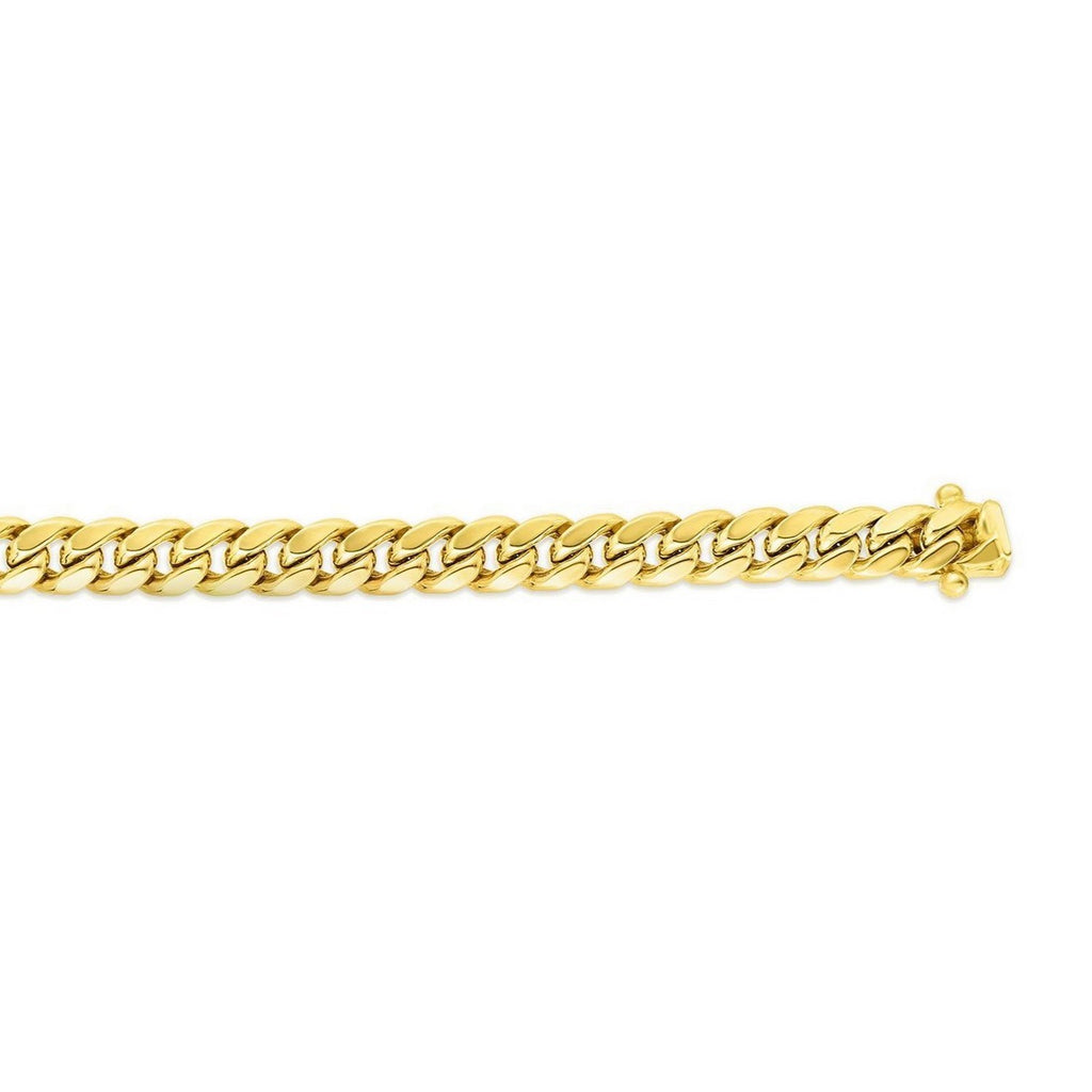 14K Yellow Gold Semi Solid Miami Cuban Chain Necklace (6.60mm) – True Pure Gold