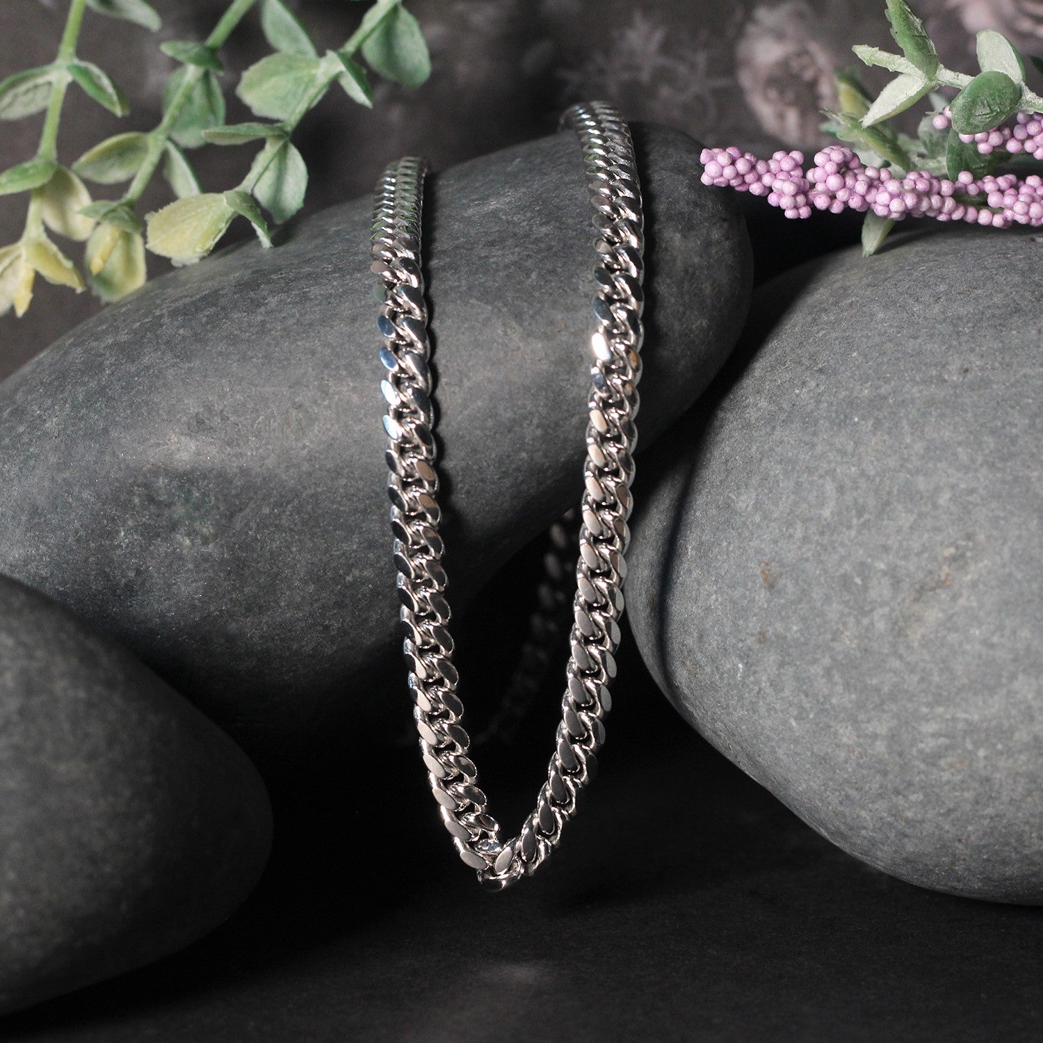 14K White Gold Classic Solid Miami Cuban Chain (5.00mm)