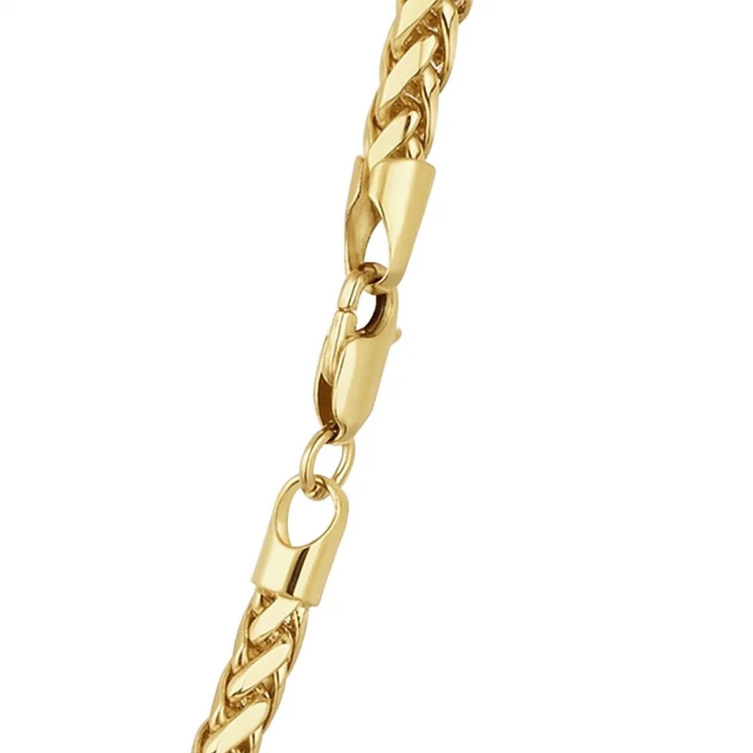 14K Yellow Gold Diamond Cut Round Franco Chain Necklace (3.20mm)