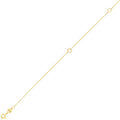 14K Yellow Gold Women's Mini Initial O Bracelet – 7 Inches – 14K Gold