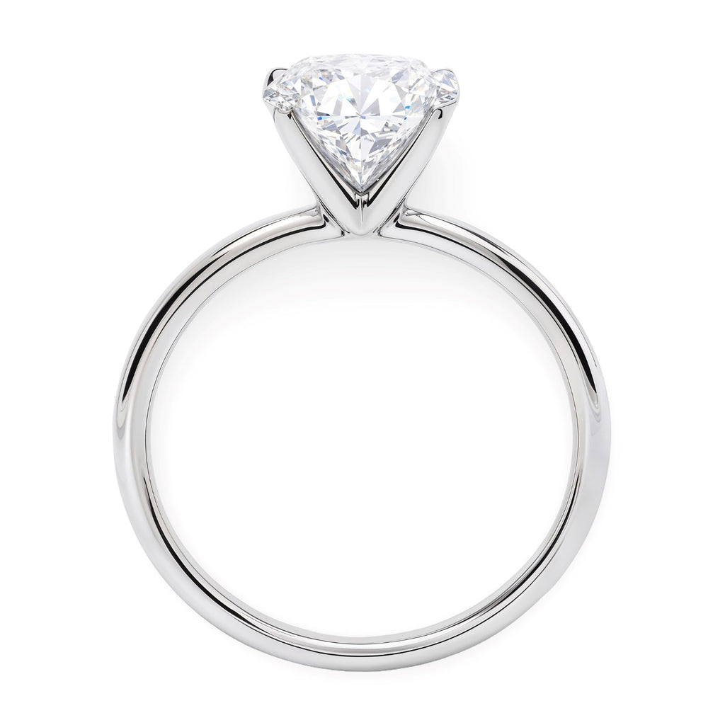 3 Carat Oval Lab-Grown Diamond Solitaire Ring | IGI Certified | 14K White Gold